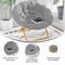 Flash Furniture GraySoft Gold Faux Fur Folding Saucer Chair FV-FMC-025-GY-SGD-GG - alternate 10